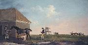 George Stubbs Gimcrack on Newmarket Heath, with a Trainer, a Stable-lad, and a Jockey oil painting artist